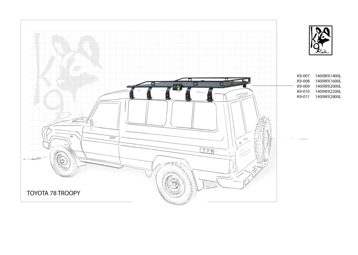Eezi-Awn K9 Roofrack Toyota Landcruiser 78