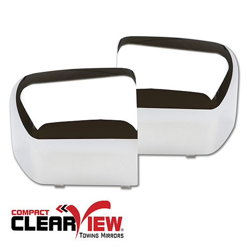 ClearView Compact Mirror Covers - Chrome