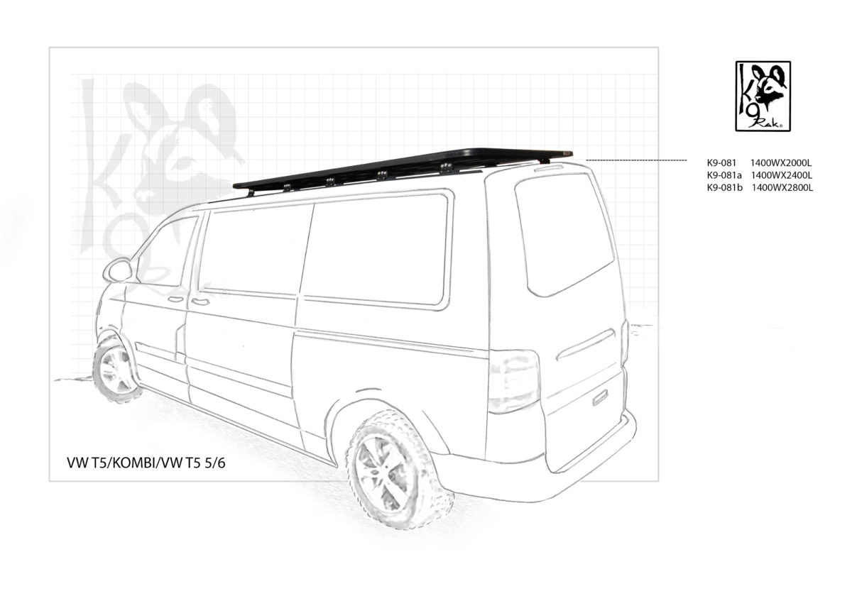 Eezi-Awn K9 Roofrack VW Transporter T5/T6